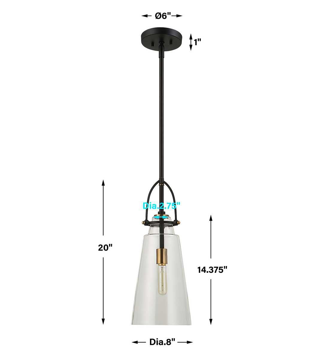Saugus, 1 Lt Pendant - energy-efficient and stylish designs | Image 10 | InSTYLE Home & Rugs