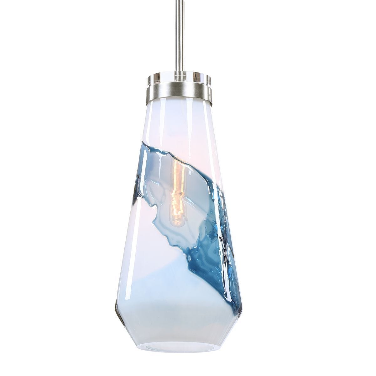 Windswept Blue & White, 1 Lt Mini Pendant - from table lamps to chandeliers and floor lamps | Image 4 | InSTYLE Home & Rugs