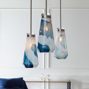 Windswept Blue & White, 1 Lt Mini Pendant - from table lamps to chandeliers and floor lamps | Image 10 | InSTYLE Home & Rugs