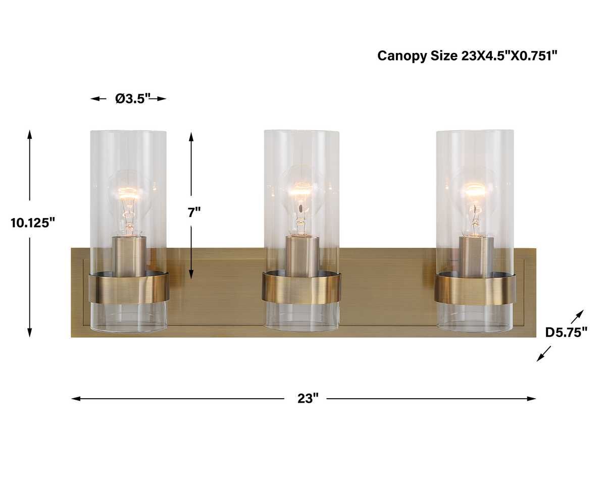 Cardiff AB, 3 Lt Vanity - wide variety of lighting fixtures for every room | Image 9 | InSTYLE Home & Rugs