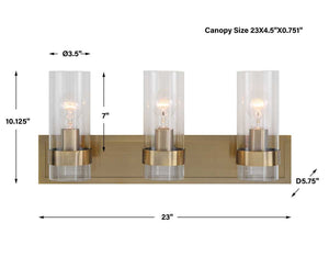 Cardiff AB, 3 Lt Vanity - wide variety of lighting fixtures for every room | Image 9 | InSTYLE Home & Rugs