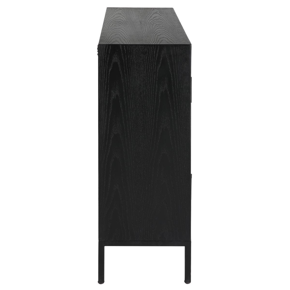Front Range 2 Door Cabinet, Black - perfect storage for drinks and glassware | Image 5 | InSTYLE Home & Rugs