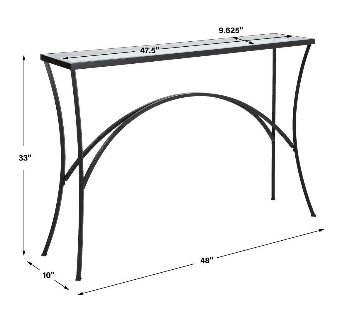 Alayna Console Table, Black - slim tables for entryways | Image 8 | InSTYLE Home & Rugs