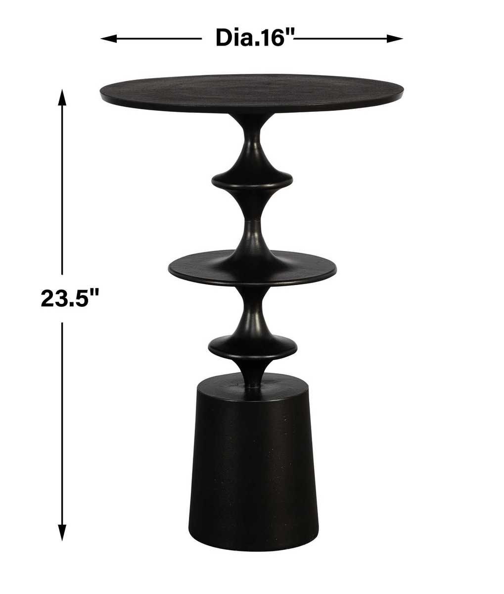 Flight Accent Table, Black - functional accent table with unique design for any room | Image 5 | InSTYLE Home & Rugs