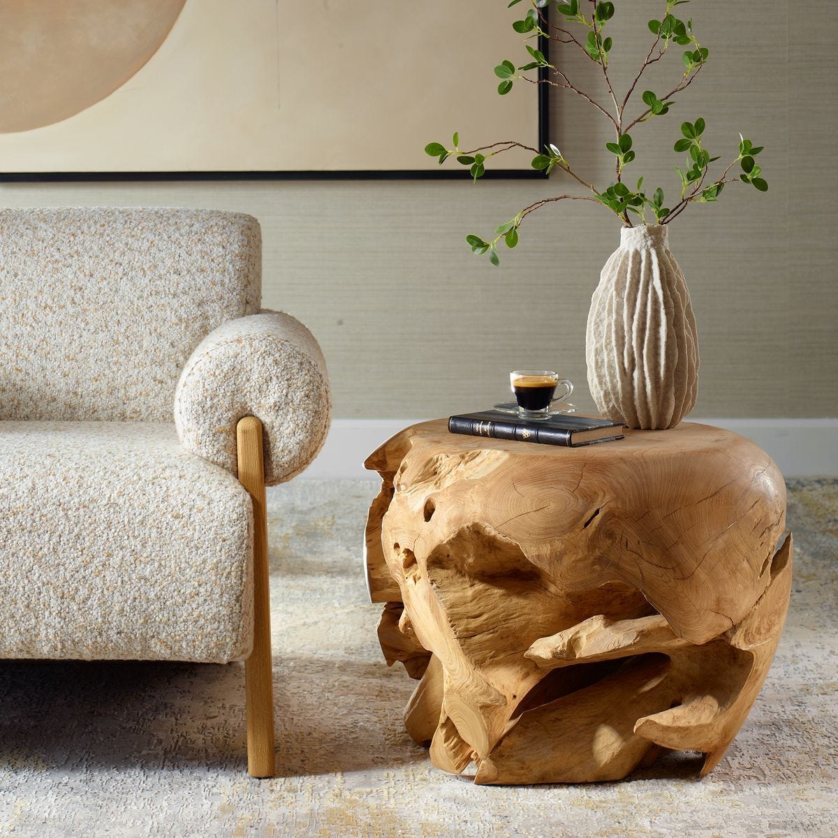 Sola Side Table, Bleached - chic and functional side table for your living room | Image 1 | InSTYLE Home & Rugs