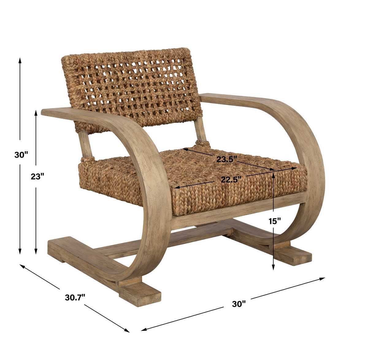 Rehema Accent Chair, Driftwood - compact accent chair for adding personality to any room | Image 5 | InSTYLE Home & Rugs