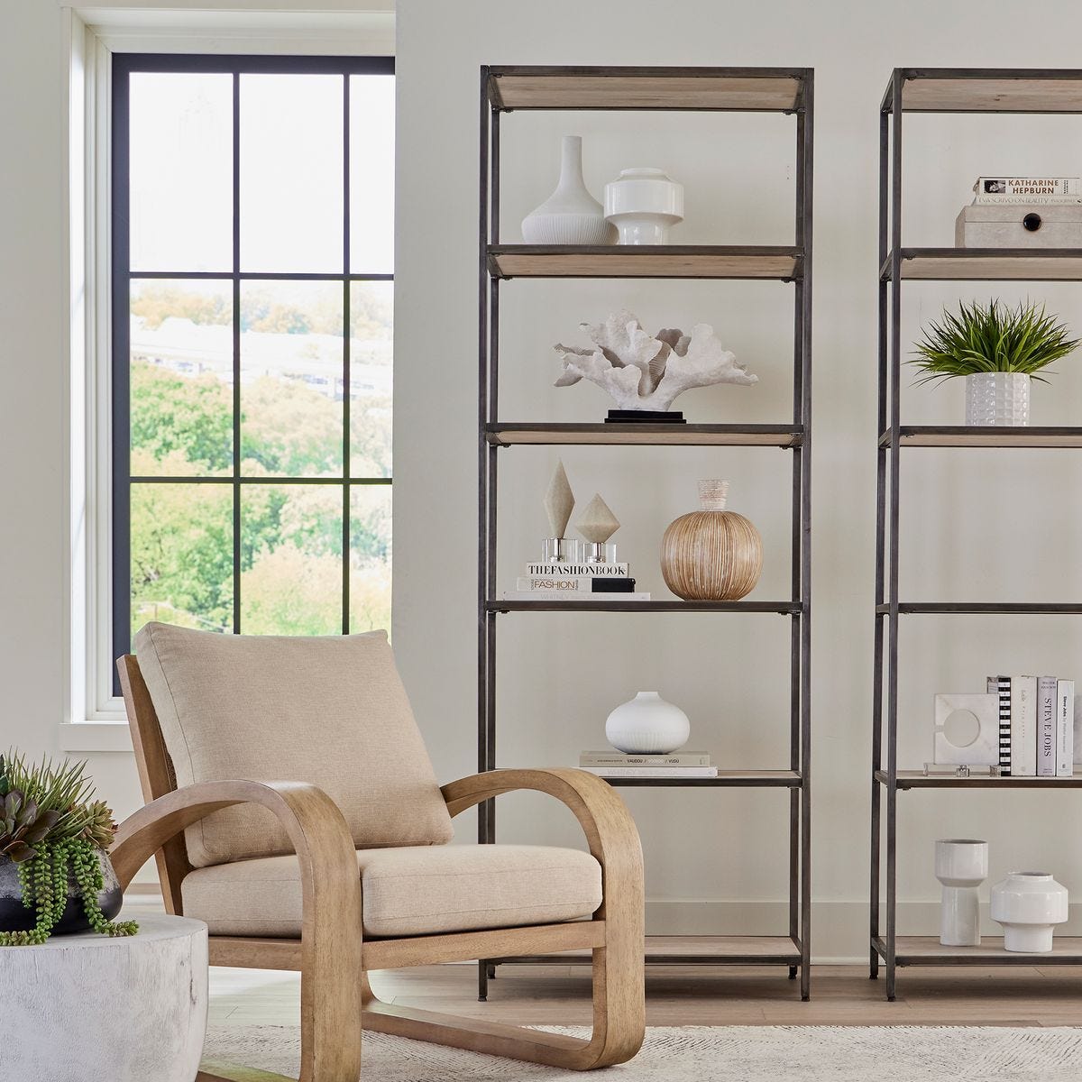 Baldwin Etagere, 2 CARTONS - versatile etagere to organize and elevate any room | Image 1 | InSTYLE Home & Rugs