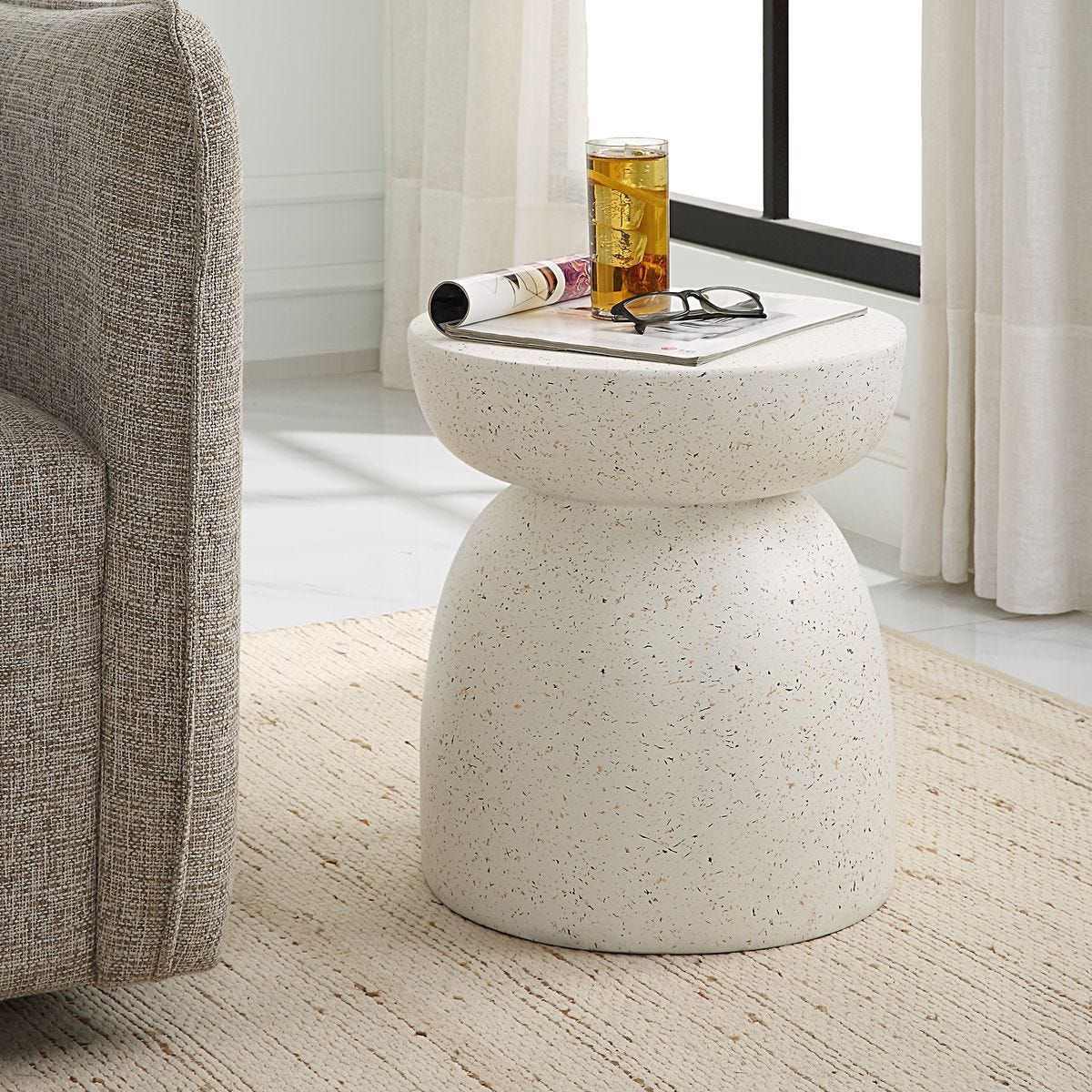 Inhale Accent Table - chic accent table for contemporary home interiors | Image 3 | InSTYLE Home & Rugs