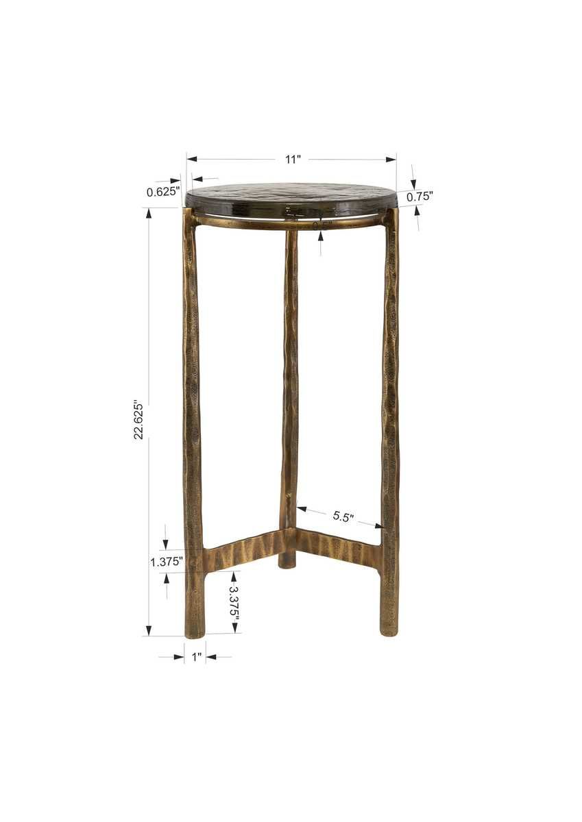 Eternity Outdoor Accent Table, Brass - chic accent table for contemporary home interiors | Image 5 | InSTYLE Home & Rugs
