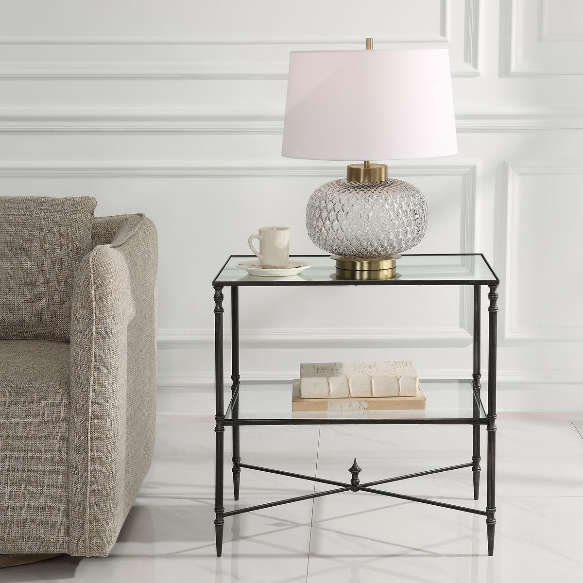 Henzler Lamp Table, Steel - elegant lamp tables for a cozy and stylish ambiance | Image 1 | InSTYLE Home & Rugs