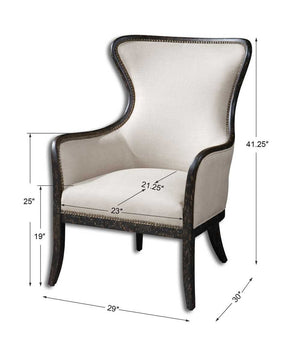 Sandy Wing Chair - durable construction for long-lasting use | Image 13 | InSTYLE Home & Rugs
