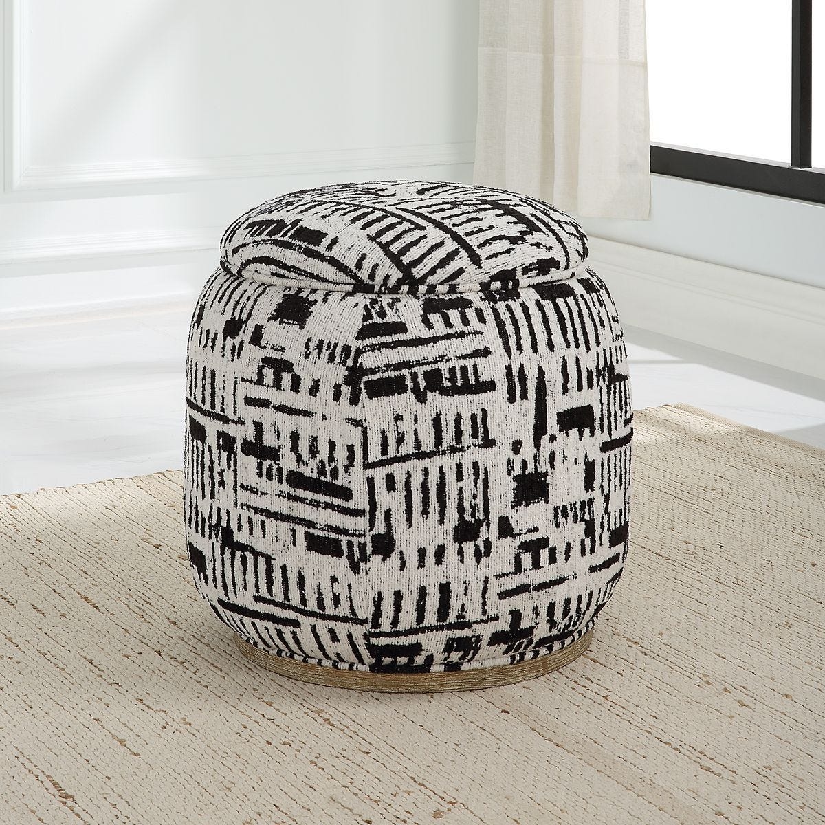 Dialogue Ottoman, Black - perfect footrests with style | Image 3 | InSTYLE Home & Rugs