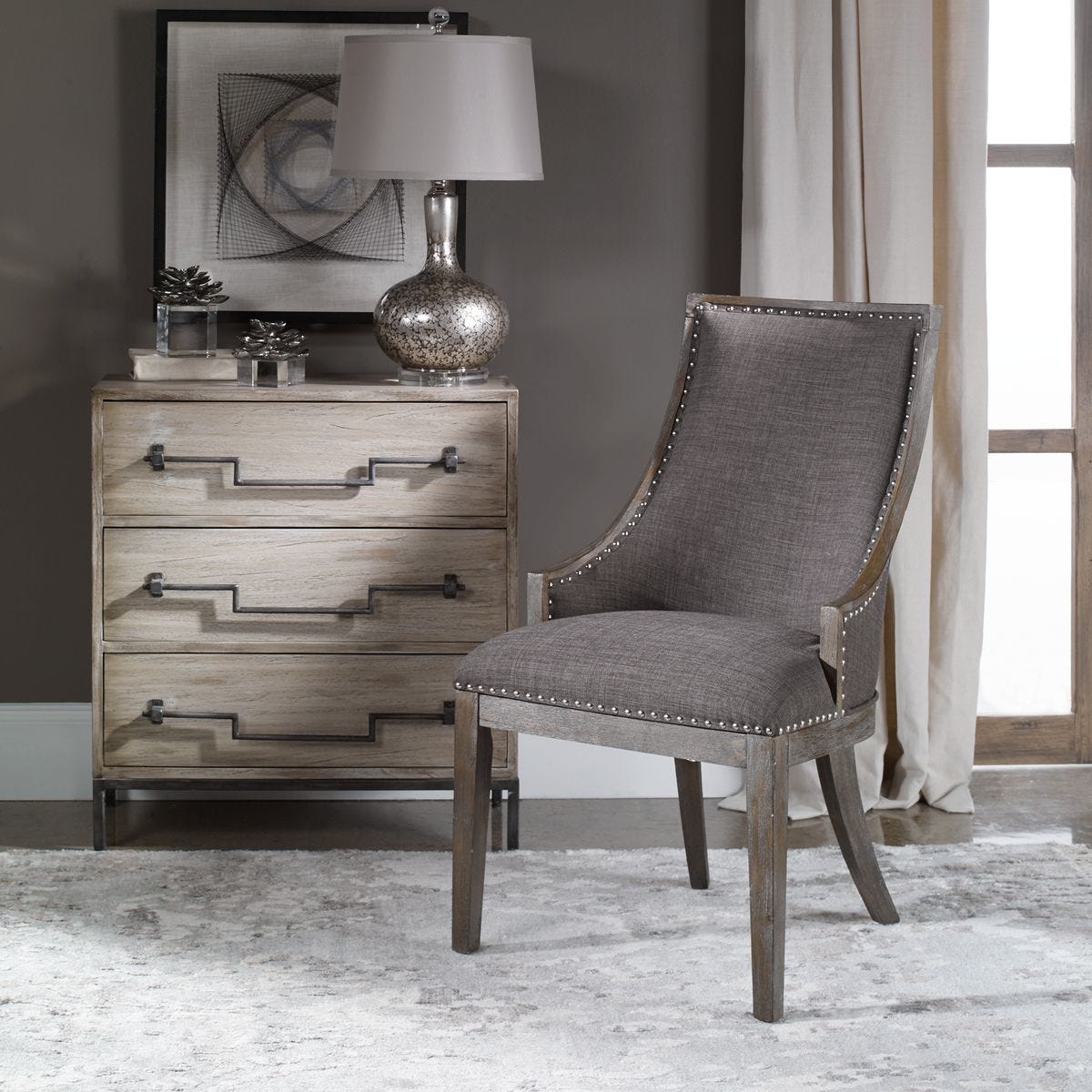 Aidrian Accent Chair - compact accent chair for adding personality to any room | Image 5 | InSTYLE Home & Rugs