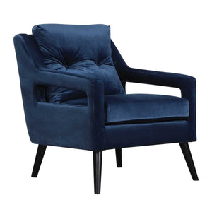 O'Brien Armchair, Blue - upholstered armchair with padded comfort | Image 4 | InSTYLE Home & Rugs