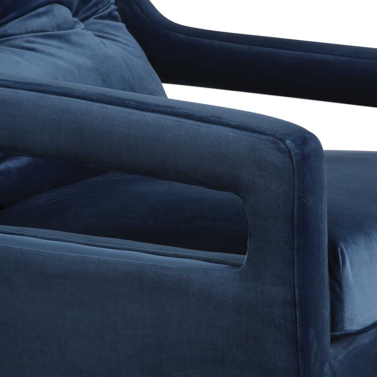 O'Brien Armchair, Blue - upholstered armchair with padded comfort | Image 5 | InSTYLE Home & Rugs