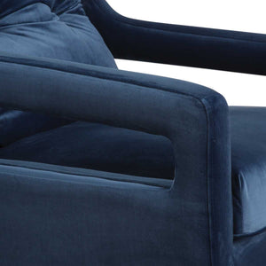 O'Brien Armchair, Blue - upholstered armchair with padded comfort | Image 5 | InSTYLE Home & Rugs