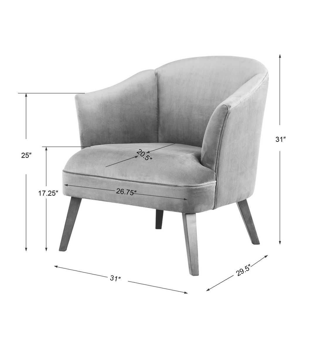 Conroy Accent Chair - modern accent chair with comfortable cushioning and sleek design | Image 8 | InSTYLE Home & Rugs