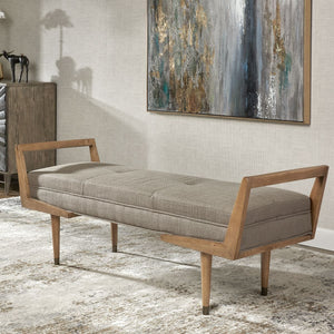 Waylon Bench, Taupe Gray - durable bench with modern style | Image 1 | InSTYLE Home & Rugs
