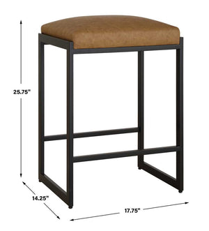 Atticus Counter Stool, Black - ergonomic design for comfort | Image 7 | InSTYLE Home & Rugs