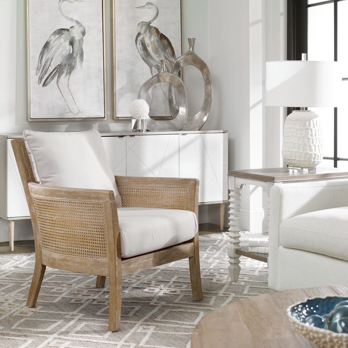 Encore Armchair, Natural - cozy armchair for reading and relaxation | Image 1 | InSTYLE Home & Rugs