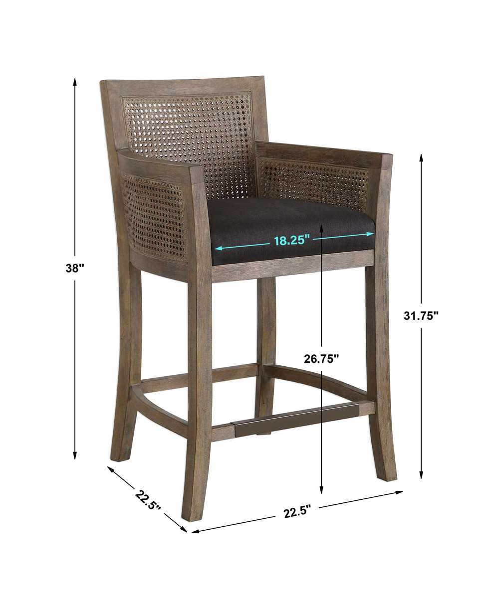 Encore Counter Stool, Gray - sleek stools for kitchen bars | Image 8 | InSTYLE Home & Rugs