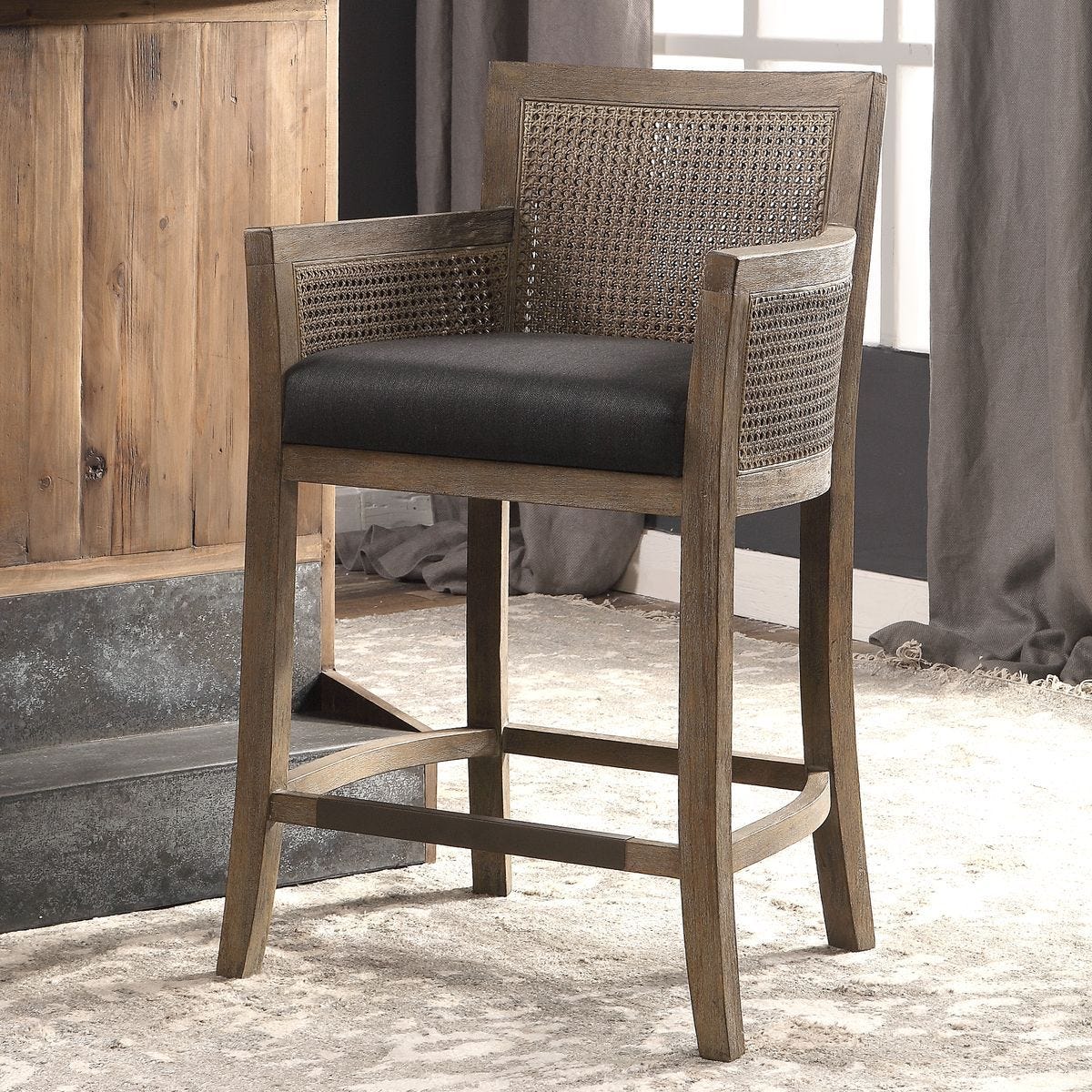 Encore Counter Stool, Gray - sleek stools for kitchen bars | Image 6 | InSTYLE Home & Rugs