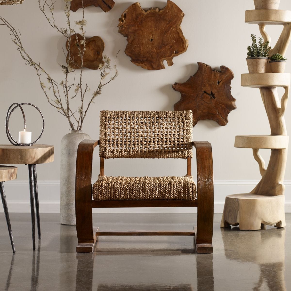 Rehema Accent Chair, Pecan - compact accent chair for adding personality to any room | Image 3 | InSTYLE Home & Rugs