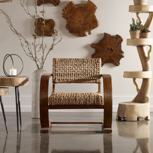 Rehema Accent Chair, Pecan - compact accent chair for adding personality to any room | Image 3 | InSTYLE Home & Rugs