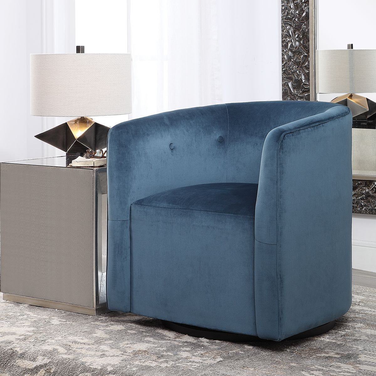 Mallorie Swivel Chair - comfortable seating for dining and office spaces | Image 3 | InSTYLE Home & Rugs
