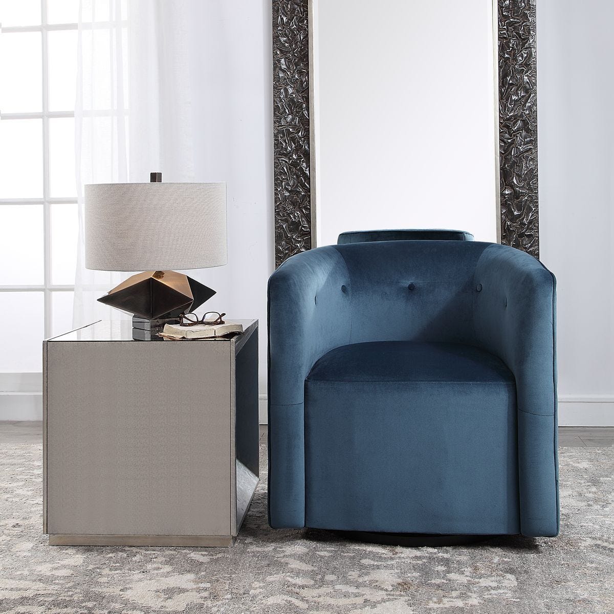 Mallorie Swivel Chair - comfortable seating for dining and office spaces | Image 6 | InSTYLE Home & Rugs