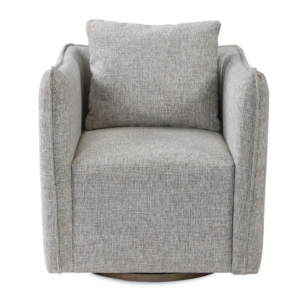 Corben Swivel Chair, Stone - variety of styles from classic to contemporary | Image 3 | InSTYLE Home & Rugs