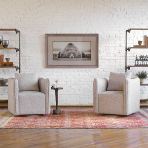 Corben Swivel Chair, Stone - variety of styles from classic to contemporary | Image 8 | InSTYLE Home & Rugs