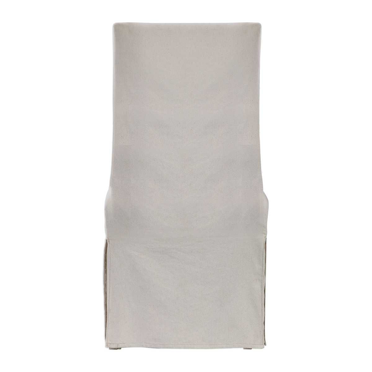 Coley Armless Chair, Linen - comfortable seating for dining and office spaces | Image 3 | InSTYLE Home & Rugs