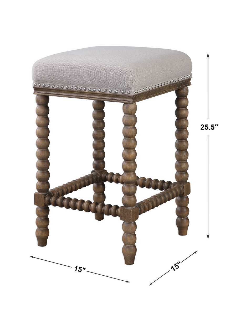 Pryce Counter Stool, Walnut - sleek stools for kitchen bars | Image 8 | InSTYLE Home & Rugs
