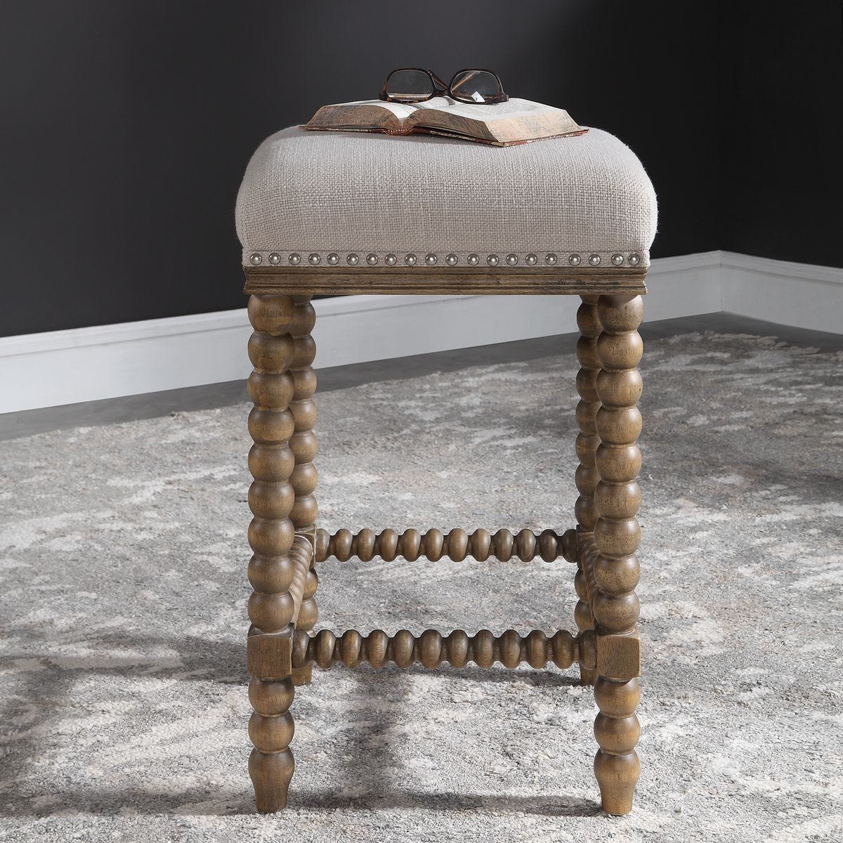 Pryce Counter Stool, Walnut - sleek stools for kitchen bars | Image 6 | InSTYLE Home & Rugs