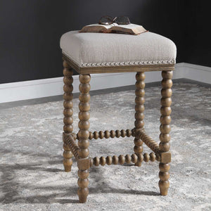 Pryce Counter Stool, Walnut - sleek stools for kitchen bars | Image 3 | InSTYLE Home & Rugs