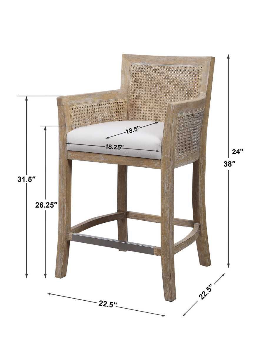 Encore Counter Stool, Natural - sleek stools for kitchen bars | Image 9 | InSTYLE Home & Rugs