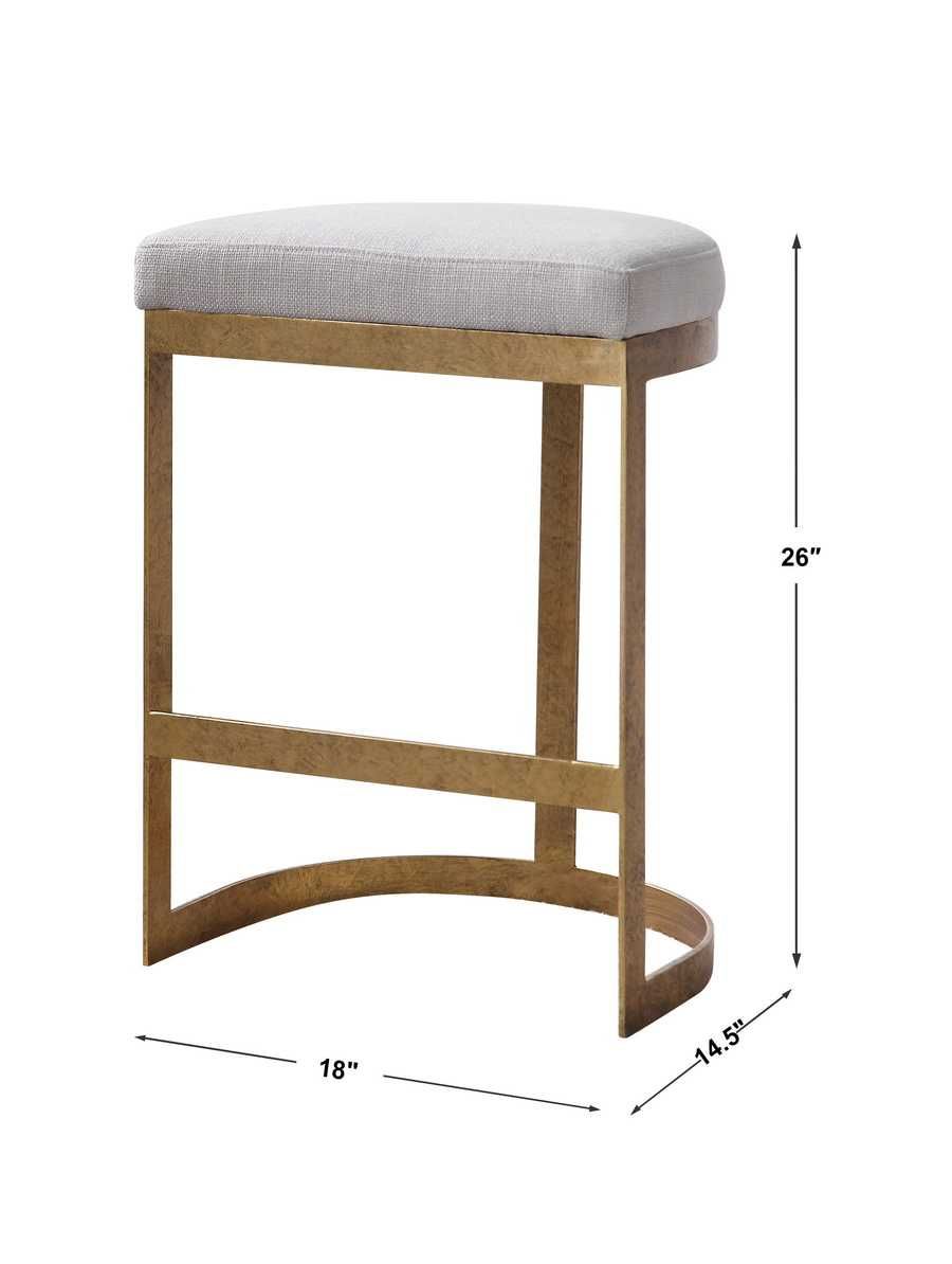 Ivanna Counter Stool, Gold - sleek stools for kitchen bars | Image 8 | InSTYLE Home & Rugs
