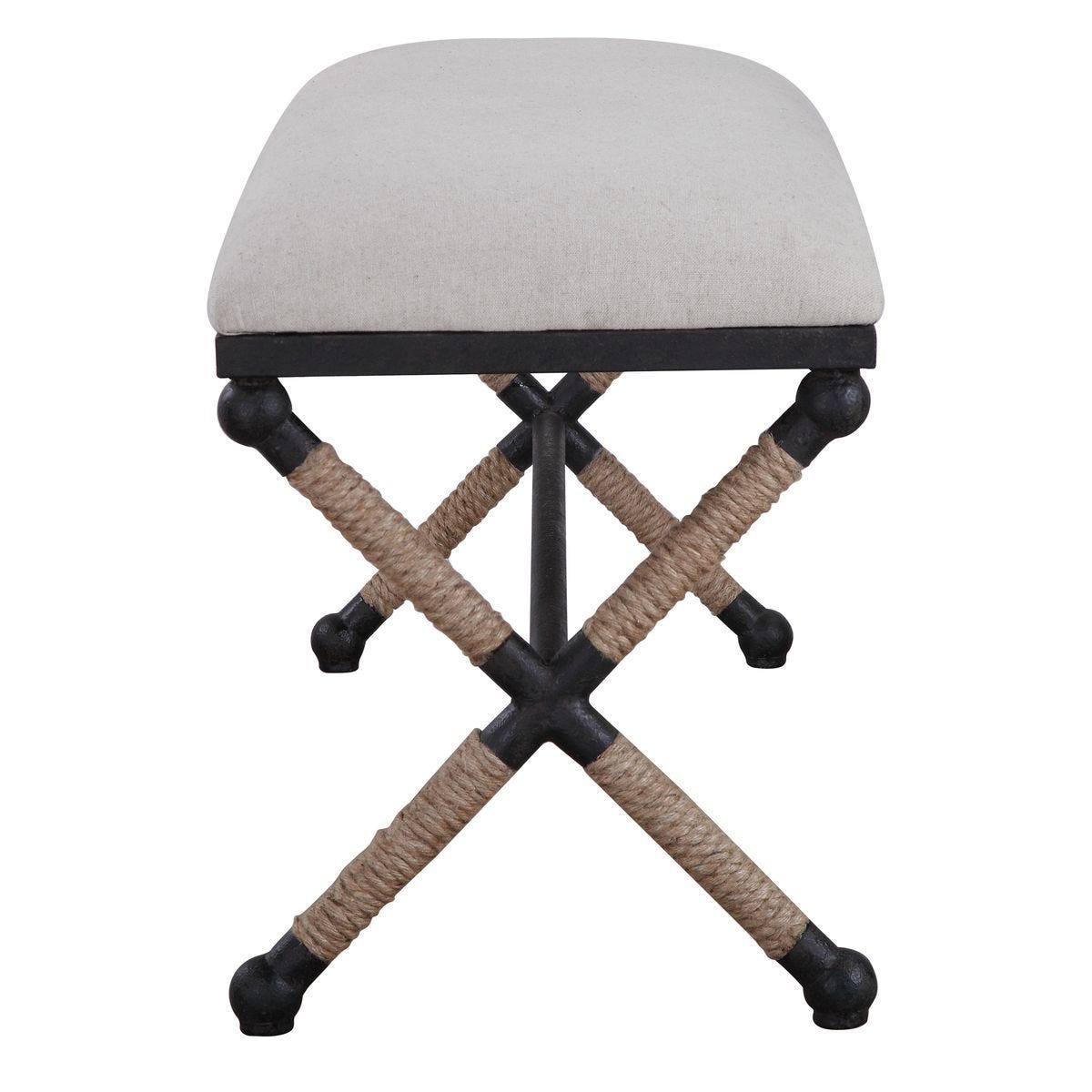 Firth Bench, Oatmeal - perfect for entryways or patios | Image 3 | InSTYLE Home & Rugs