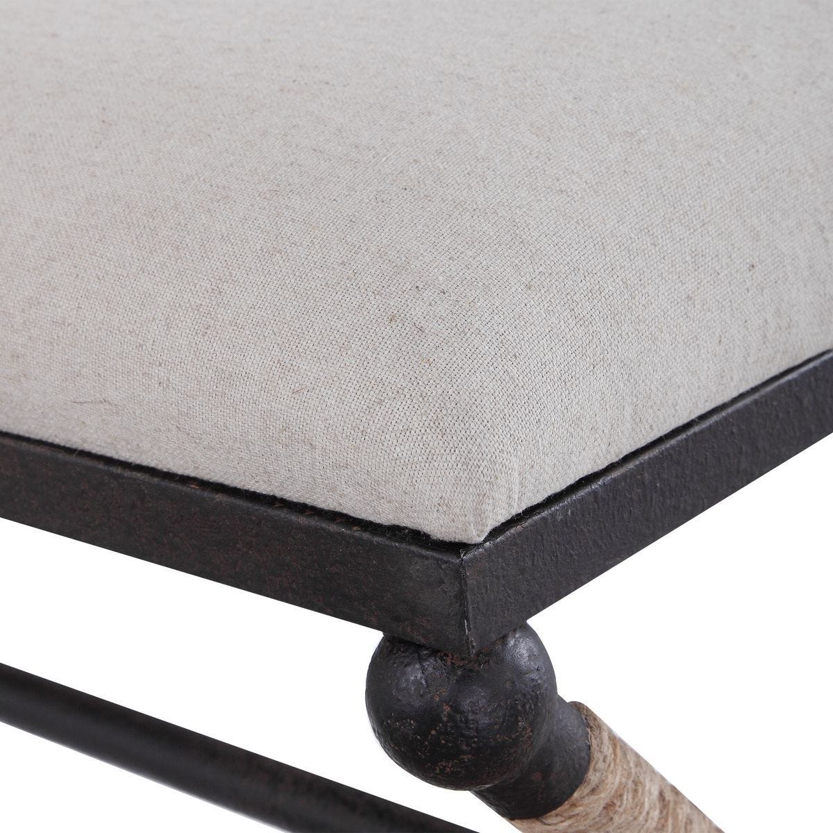 Firth Bench, Oatmeal - perfect for entryways or patios | Image 5 | InSTYLE Home & Rugs