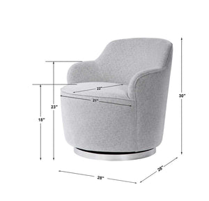 Hobart Swivel Chair - durable construction for long-lasting use | Image 9 | InSTYLE Home & Rugs