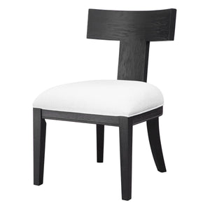 Idris Armless Chair, Charcoal - comfortable seating for dining and office spaces | Image 4 | InSTYLE Home & Rugs
