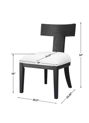 Idris Armless Chair, Charcoal - comfortable seating for dining and office spaces | Image 9 | InSTYLE Home & Rugs