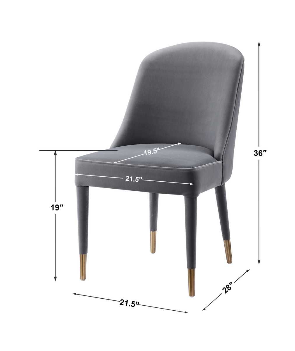 Brie Armless Chair, Gray, 2 Per Box, Priced Each - durable construction for long-lasting use | Image 7 | InSTYLE Home & Rugs