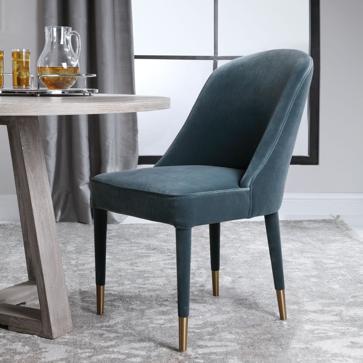 Brie Armless Chair, Blue, 2 Per Box, Priced Each - durable construction for long-lasting use | Image 1 | InSTYLE Home & Rugs