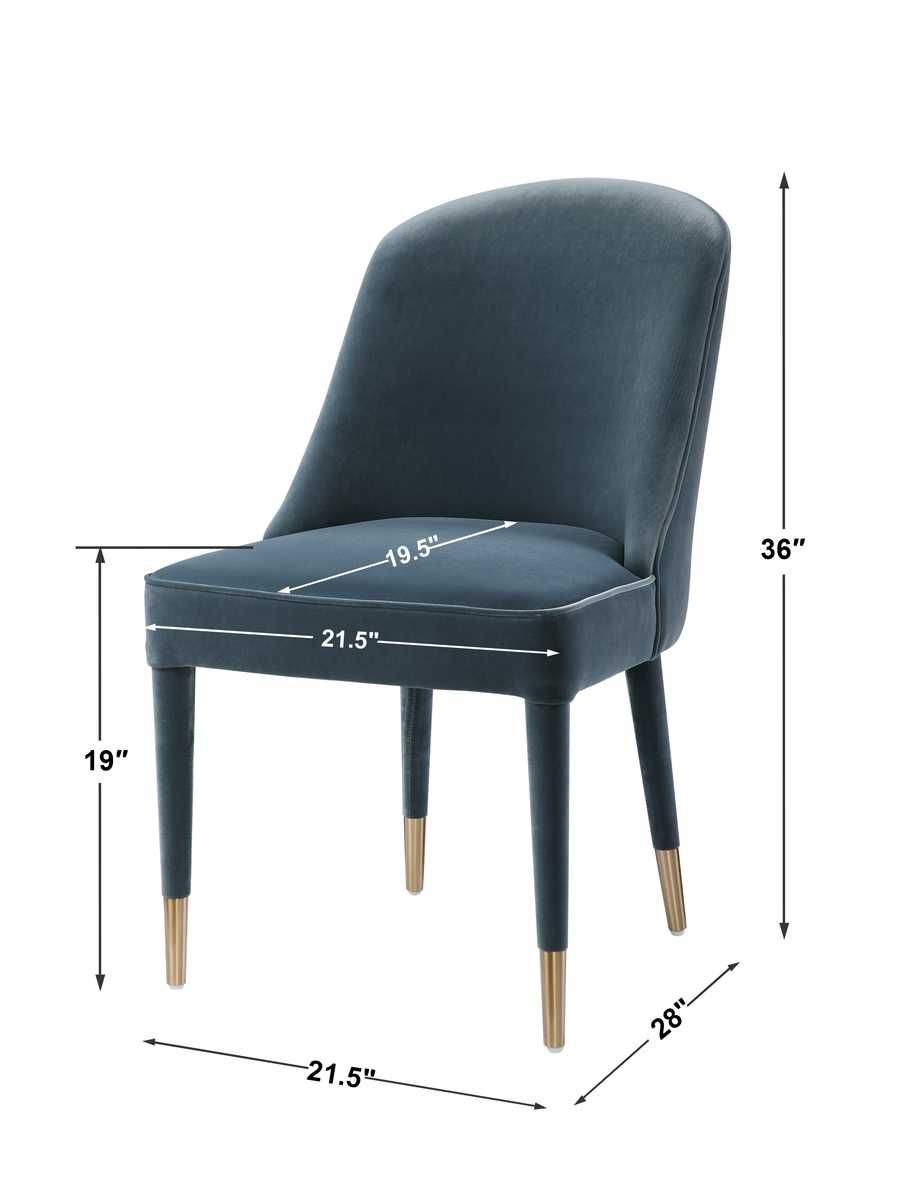 Brie Armless Chair, Blue, 2 Per Box, Priced Each - durable construction for long-lasting use | Image 7 | InSTYLE Home & Rugs