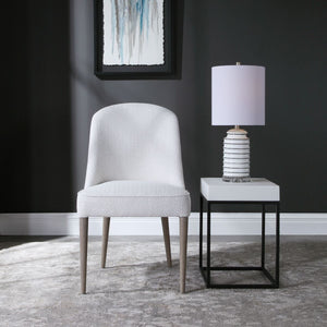 Brie Armless Chair, White, 2 Per Box, Priced Each - durable construction for long-lasting use | Image 3 | InSTYLE Home & Rugs