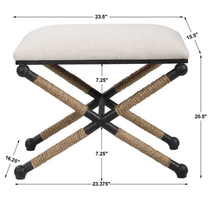 Firth Small Bench, Oatmeal - perfect for entryways or patios | Image 10 | InSTYLE Home & Rugs