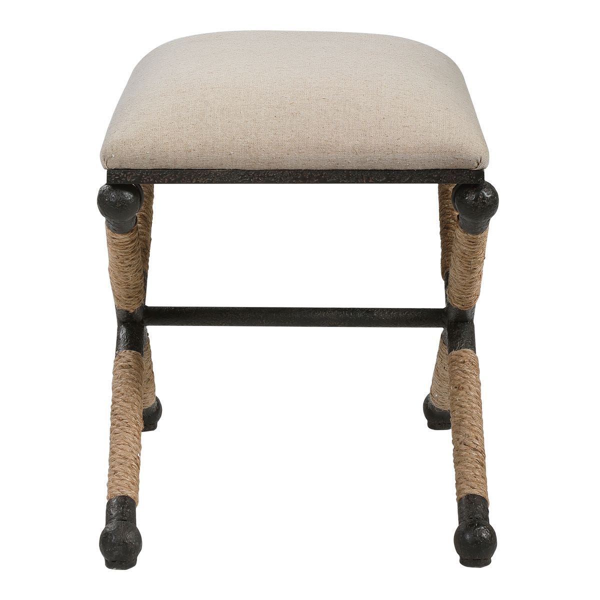Firth Small Bench, Oatmeal - perfect for entryways or patios | Image 4 | InSTYLE Home & Rugs