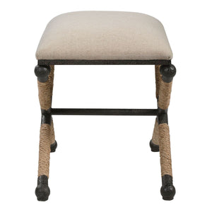 Firth Small Bench, Oatmeal - perfect for entryways or patios | Image 4 | InSTYLE Home & Rugs